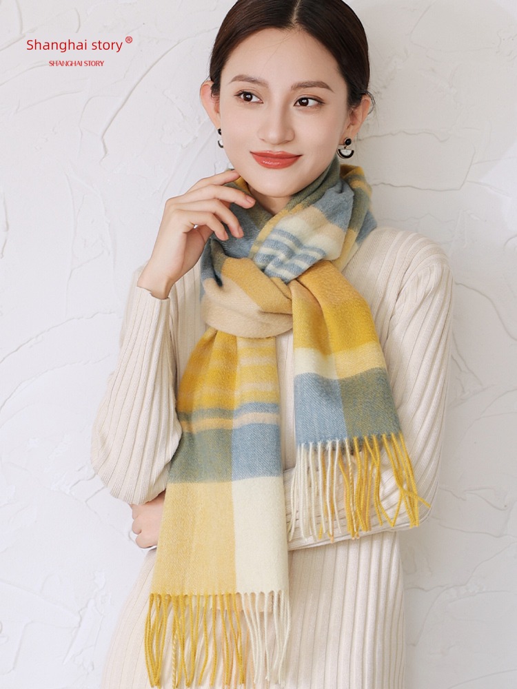 Shanghai Story female mom gift Versatile Autumn and winter scarf