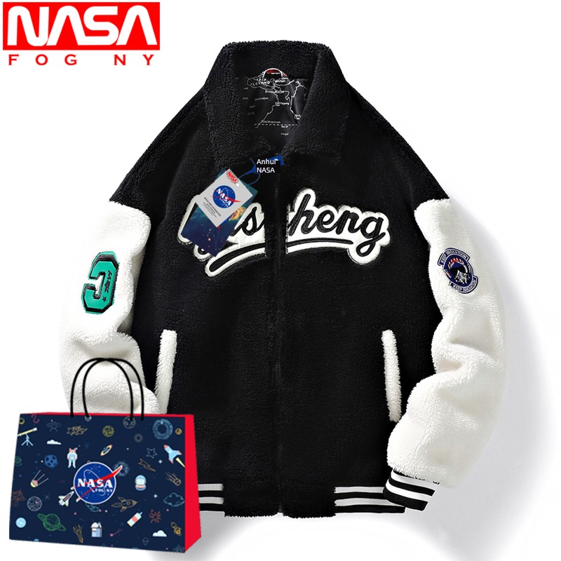 NASA   FOG   NY Lamb cashmere Big size autumn Jacket