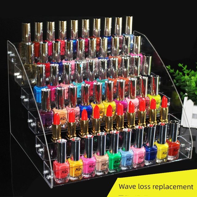 Nail polish display stand desktop acrylic multi-layer transparent nail art shop lipstick nail glue tool display stand storage stand