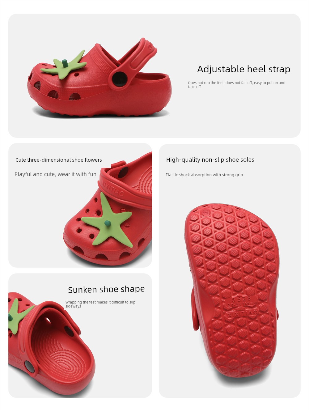 Cute Tomato-Shaped Children's Sandals for Boys and Girls, Summer Outdoor Arch Support Non-Slip Parent-Child Clogs — 2