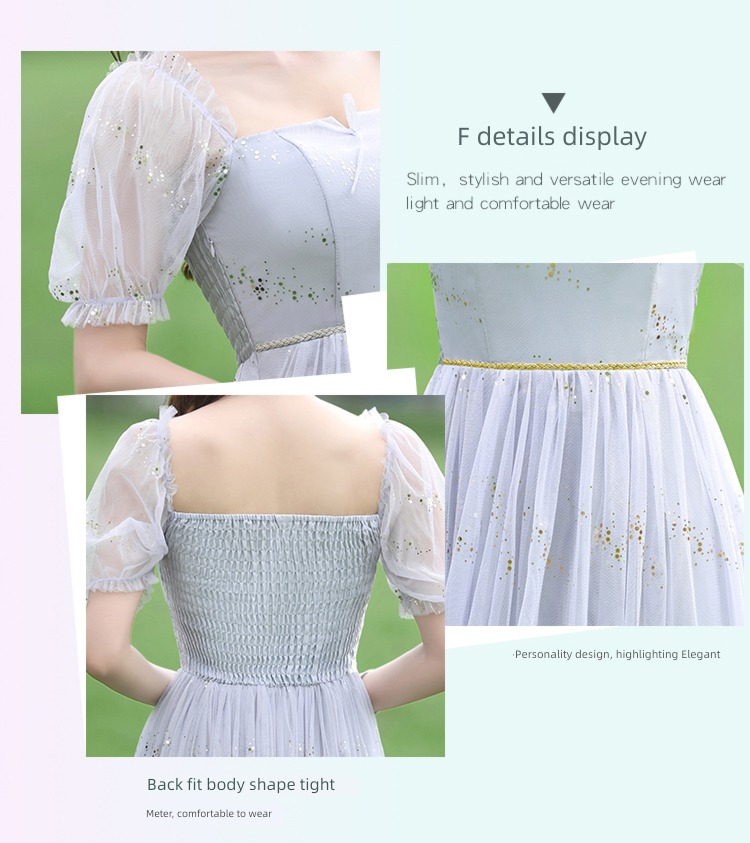 Sequins Fairy temperament Self-cultivation Show thin party Bridesmaid Dresses