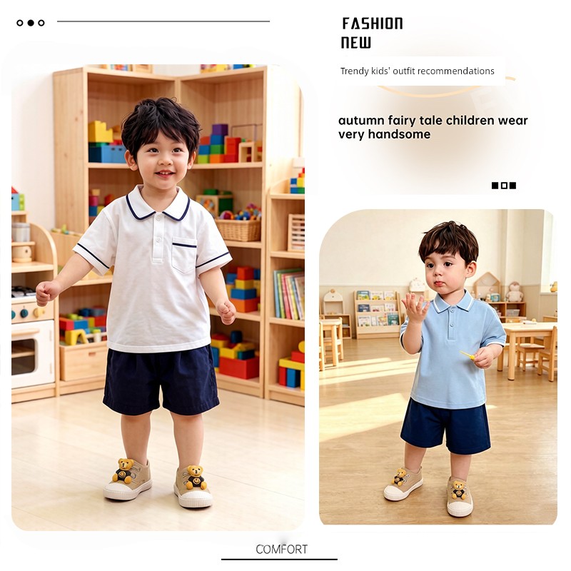 Kindergarten Indoor Shoes for Boys, Soft-Soled Non-Slip Canvas Shoes, Breathable Toddler Shoes, Cartoon Cloth Shoes for Entering Kindergarten, 2026 New — 2