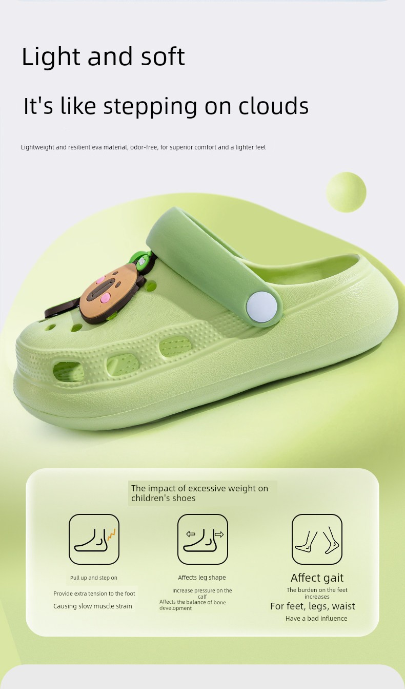 Pig Daddy Capibara Children's Summer Slippers for Boys, Non-Slip Home Sandals for Older Children, Beach Clogs for Girls — 5