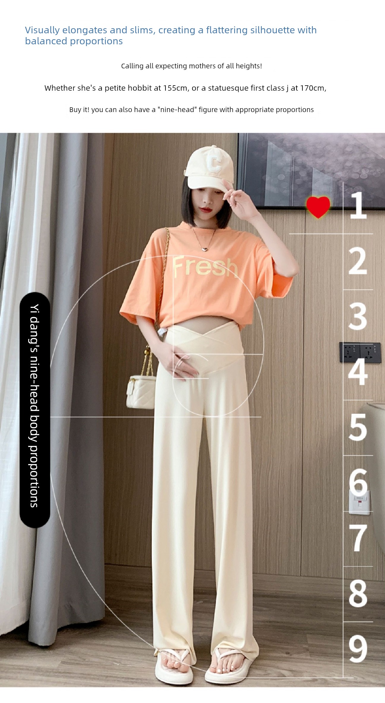 Maternity Pants Ice Silk Summer Thin Wide-Leg Pants Belly Support Straight Casual Pants Plus Size Summer Leggings for Women — 9