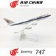 16cm alloy simulation aircraft Airbus 380 Boeing Air China 747 China Eastern Airlines model ornament teaching aids children's toys