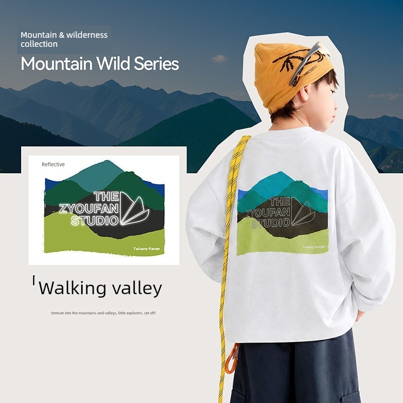 Zhen Youfan Boys' Long-Sleeve and Short-Sleeve T-Shirts for Children and Older Kids, Summer and Spring/Autumn 2026 New Summer Clothing Boys' Tops — 3