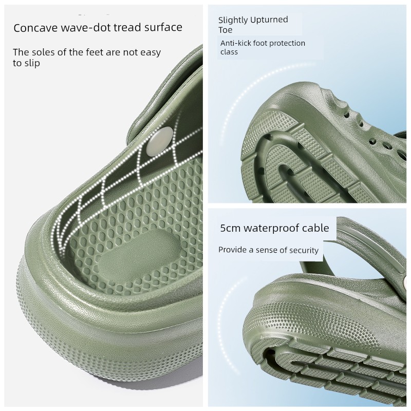 Happy Mary Children's Summer Clogs, Breathable Casual Hole Shoes for Boys, Suitable for Older Children, Outdoor Beach Sandals — 4