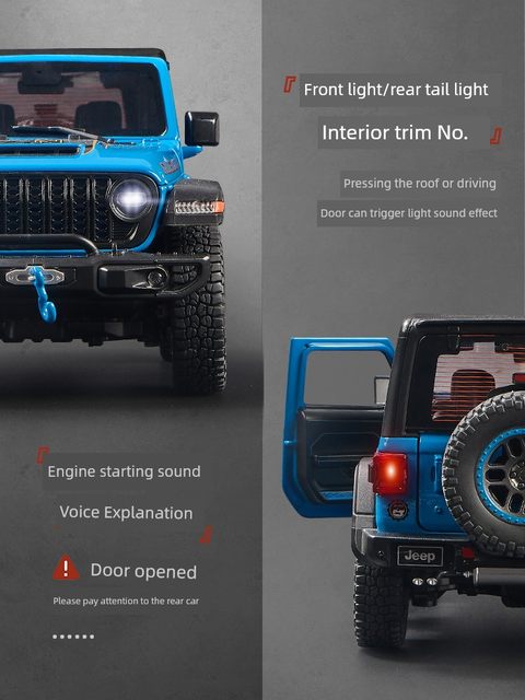 1/18 Simulation Jeep Wrangler Robin Hood Off-Road Vehicle Rubicon JEEP Alloy Car Model Children's Toys