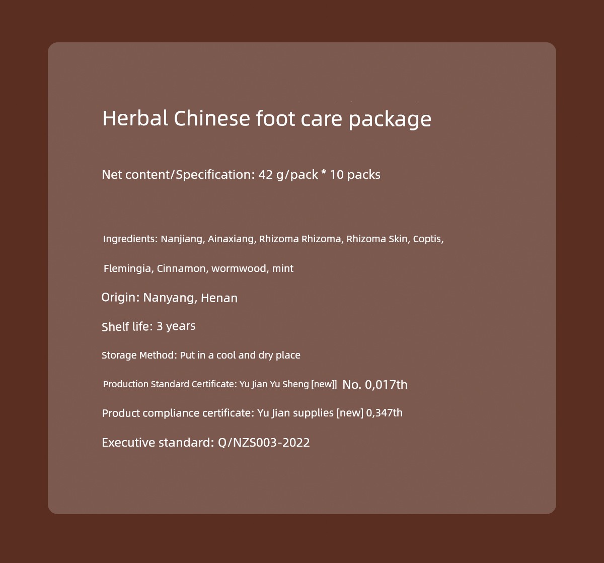 Guanghetang Herbal Chinese Prescription Lavipeditum Bags 42G * 10 Packs Confinement Foot Soak Package Postpartum Recovery Conditioning Traditional Chinese — 9