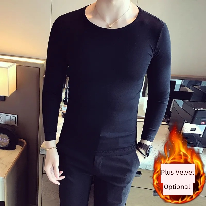 winter man pure cotton Undershirt Tight fitting Long sleeve T-shirt