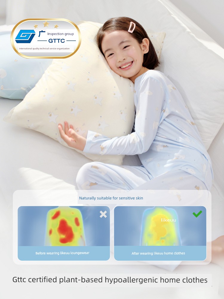 [Recommended by Zhu Dan] Likeuu Kidsren's Pajamas, Boys' and Girls' Home Clothes, 2026 New Family Modal Nightgown — 4