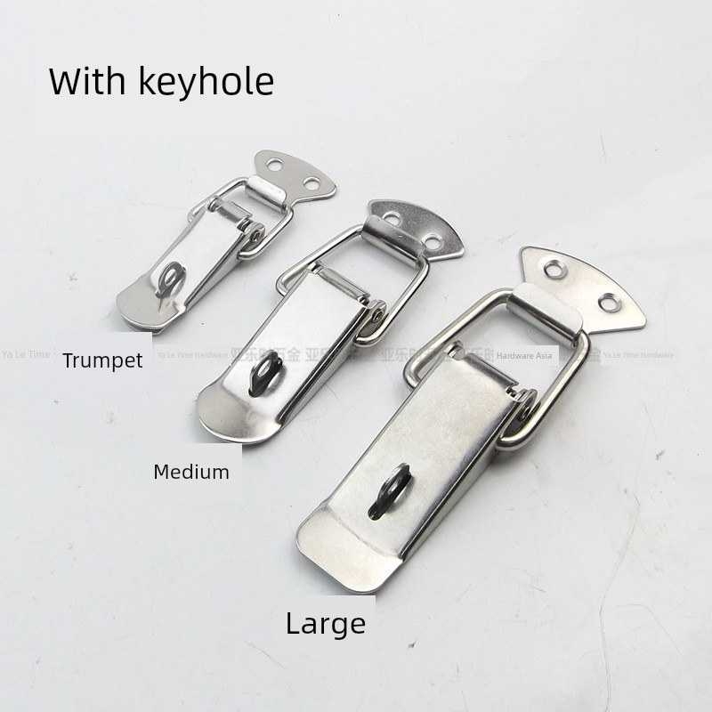 Stainless Steel Buckle Padlock Lock Box Buckle Duck Mouth Buckle Box Locking Buckle Spring Buckle Bee Box Tool Luggage Buckle