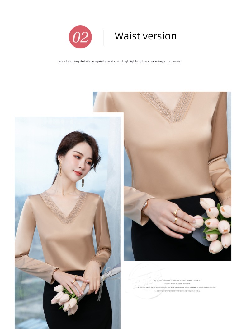 Satin shirt Self-cultivation Condom jacket Long sleeve silk