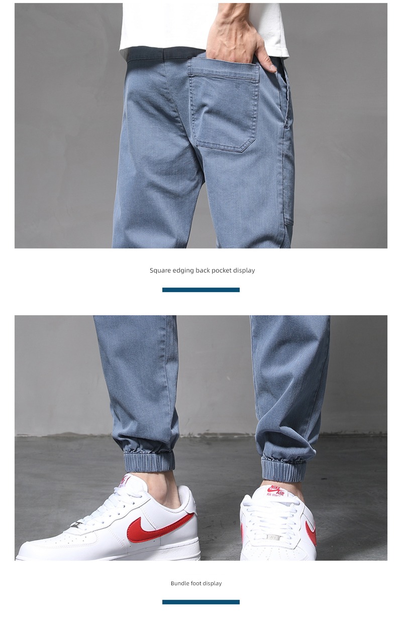 Bundle leg work clothes easy summer man Spring and Autumn trousers