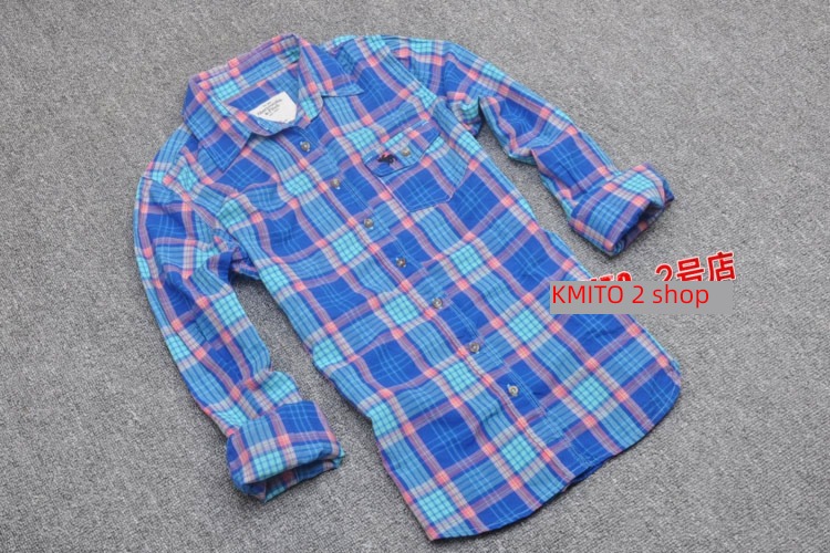 European and American leisure Women pure cotton Self-cultivation Long sleeve shirt