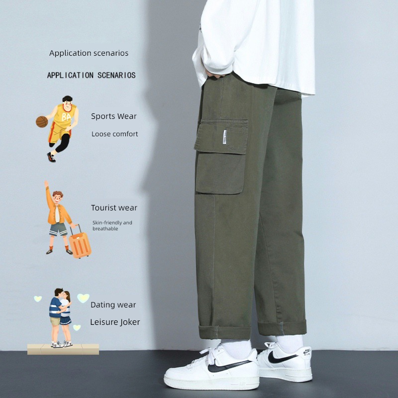 black Autumn and winter Plush thickening leisure time Overalls