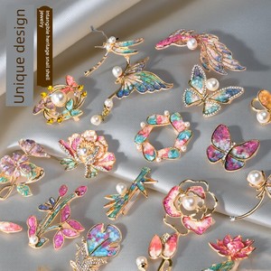 DIY Material Kit for Traditional Mother-Of-Pearl Brooches, Cloisonné Hairpins, and Jade Shell Pieces; High-End Gift for