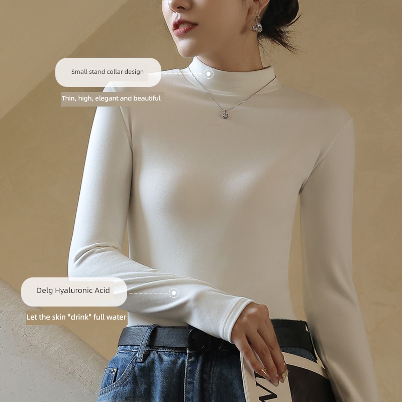Autumn and winter Small stand collar thickening Derong fashion Undershirt