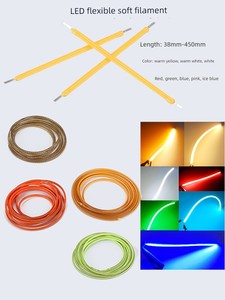 3V Ultra-Fine Flexible Soft Filament Luminous Strip Handmade DIY Quantum Magnetic Suction Lamp Light Source Warm Yellow 