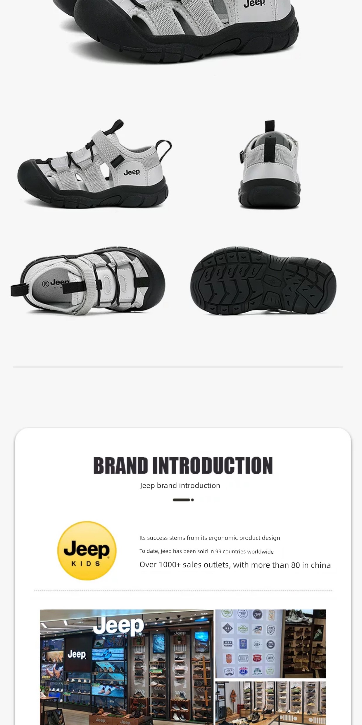 Jeep Children's Closed-Toe Sandals Outdoor Girls' Non-Slip Beach Shoes 2026 Summer New Boys' Water Shoes — 28