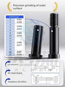 Shoulder Hinge Pin with Hardened G6 Precision Hcdg Mic02 5 6 8 10 12 15 20 25 Circlip Pin