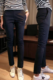 Black slim spring, summer, autumn and winter elastic thin small feet versatile casual straight trousers for women
