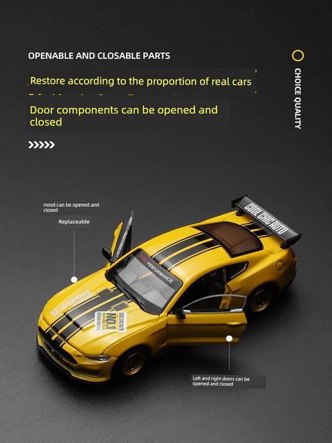 1/42 assembled version Ford Mustang GT alloy car model racing removable children's toy gift ornaments