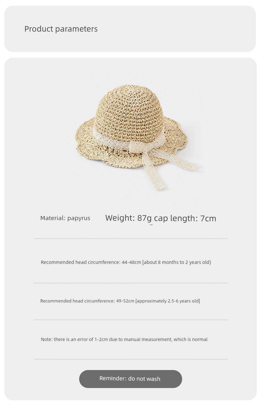 Girls' Straw Hats, Kidsren's Sun Protection Hats, Summer Baby Hats, Baby Sun Hats, Lace Woven Hats, Girls' Sun Hats — 2