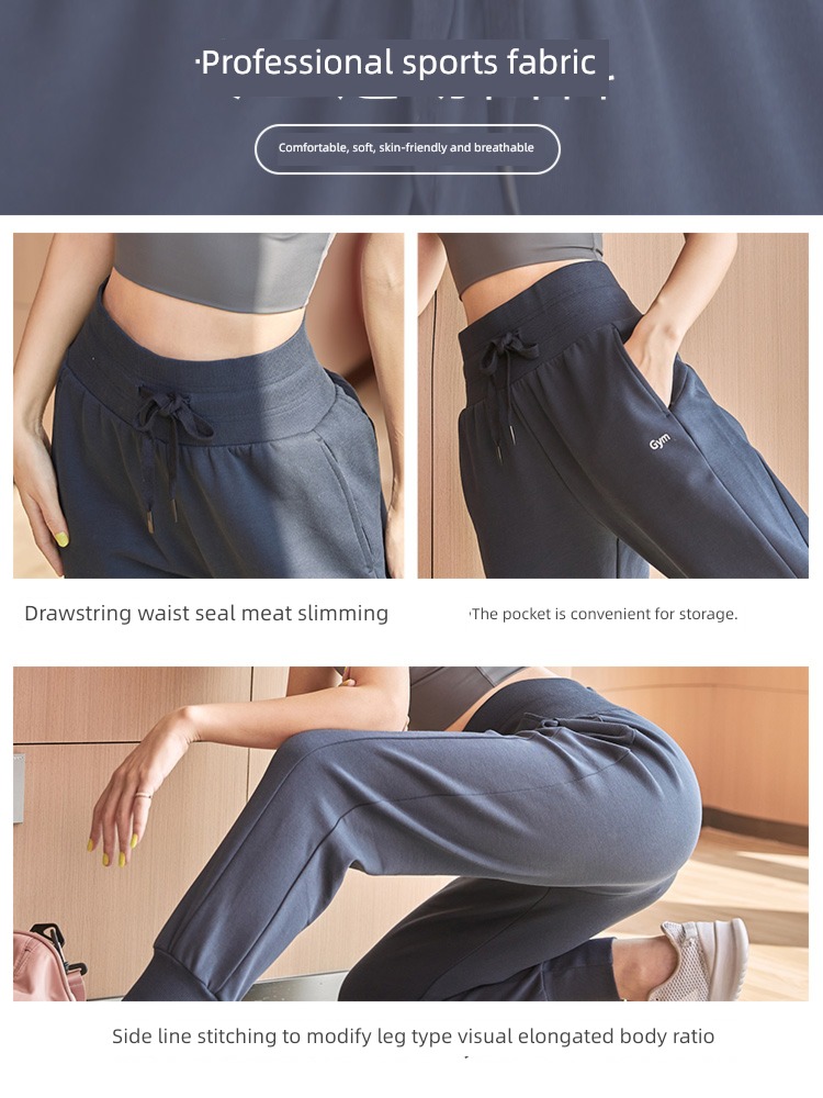 easy female run Quick drying High waist spring and autumn Sports pants