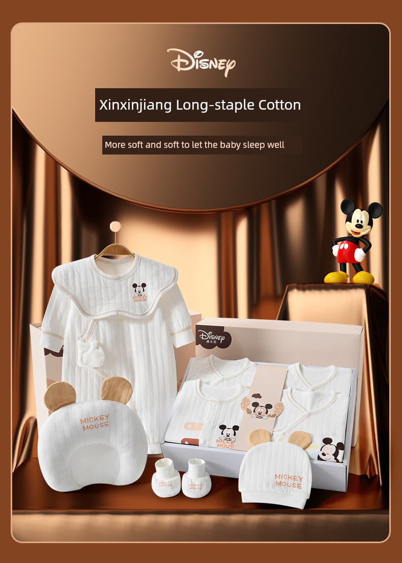 Disney Baby Clothes Gift Box, Newborn Baby Gift, High-End Practical Gift Set for Meeting the Baby — 9