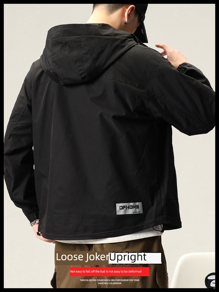pizex loose coat male Autumn and winter new pattern Chaopai easy Hooded jacket winter Plush thickening leisure time motion Jacket