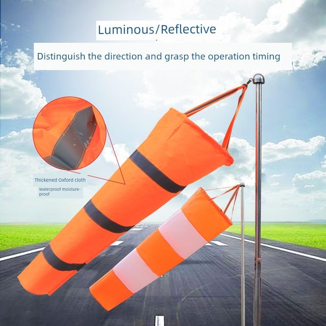 Meteorological wind direction bag durable luminous reflective fluorescent oil and gas chemical enterprise wind direction measurement wind bag outdoor anemometer