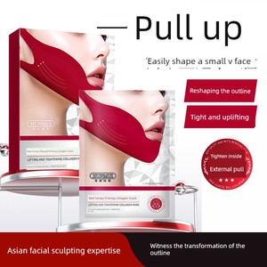 V-Face Mask Collagen Red Bandage Lifting Mask to Reduce Fine Lines and Wrinkles