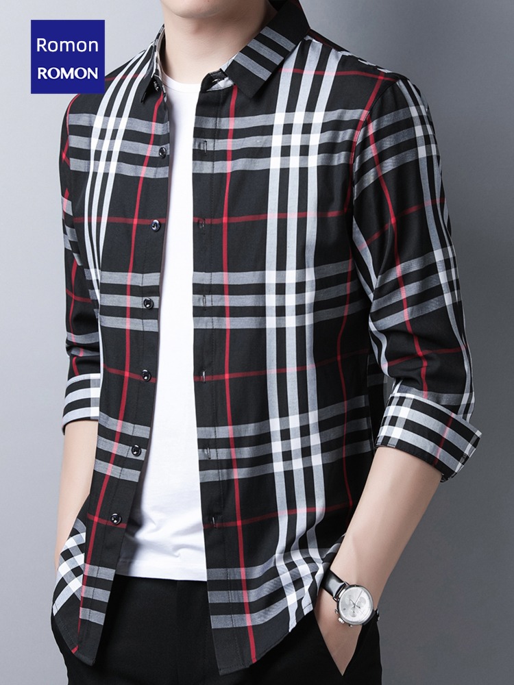 Plush leisure time No iron Anti wrinkle man Long sleeve shirt