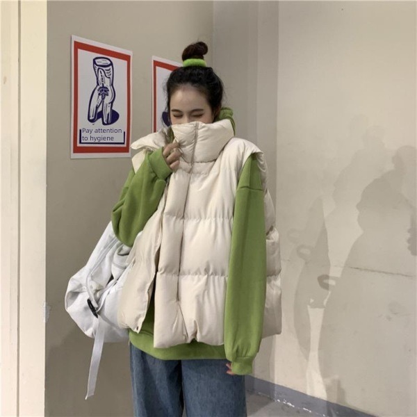 cotton-padded clothes Cotton vest Vest fashion Minority down