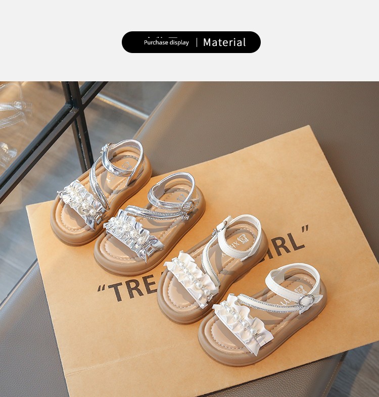 Girls' Princess Sandals 2026 New Summer Fashionable Casual Thick-Soled Soft-Soled Beach Shoes for Children and Older Girls — 6