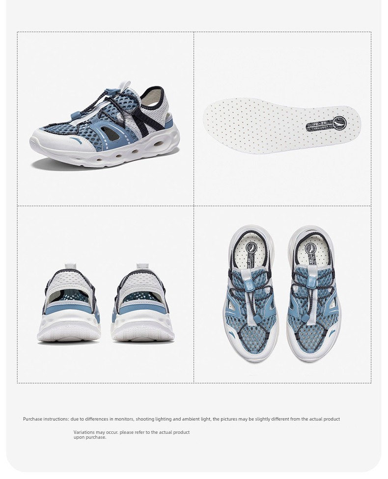 Anta Kids Boys' Beach Shoes 2026 Summer New Non-Slip Wear-Resistant Closed-Toe Sandals for Older Children — 26