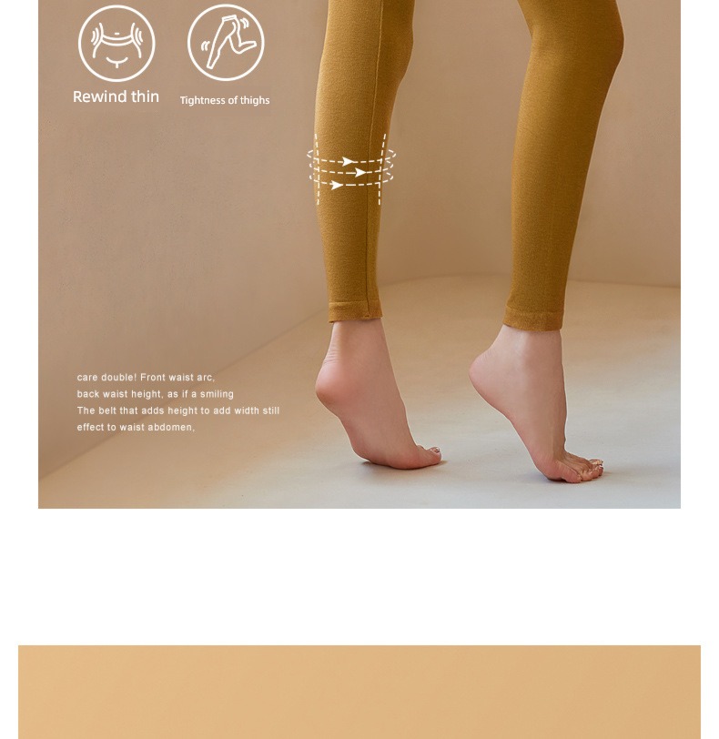 Autumn and winter Buttock lifting The abdomen Tight fitting wool Plush Leggings