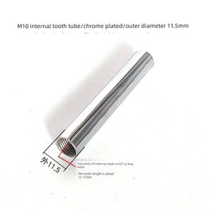 High-Quality M10*1 Internal Threaded Straight Pipe, Electroplated Pipe Sleeve, Lighting Fixture Hardware Connecting Pipe