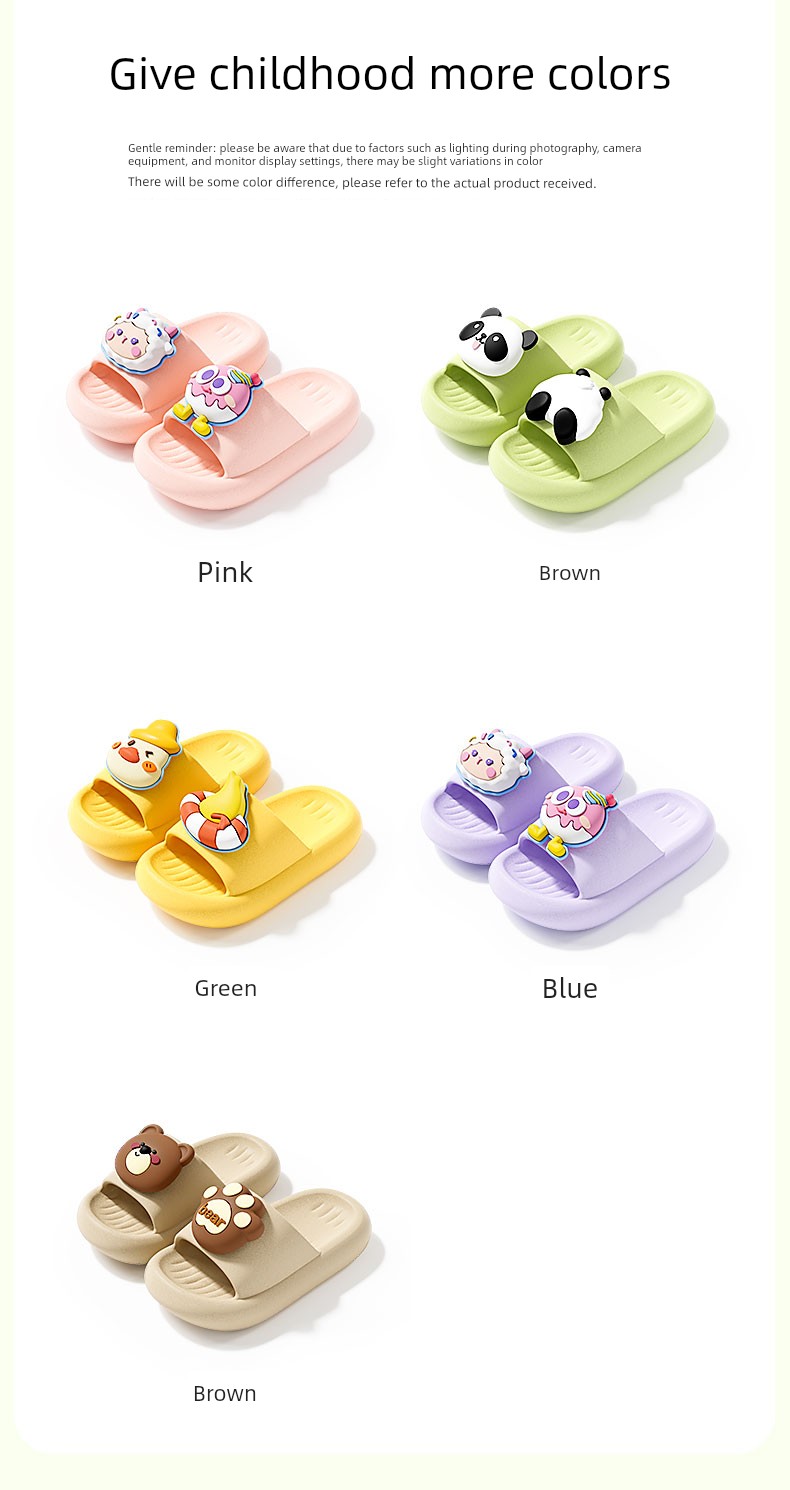 Pig Daddy Kidsren's Slippers for Summer, Baby Indoor Home Use, Non-Slip Soft-Soled Girls' Slippers for Bathing, Suitable for Older Kids — 14