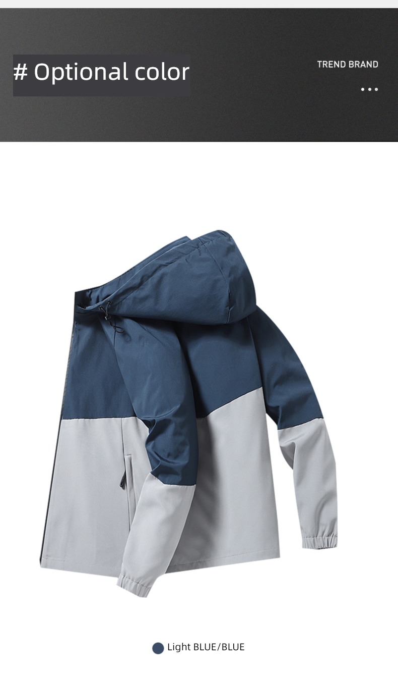 Spring and Autumn removable Hat easy man Jacket