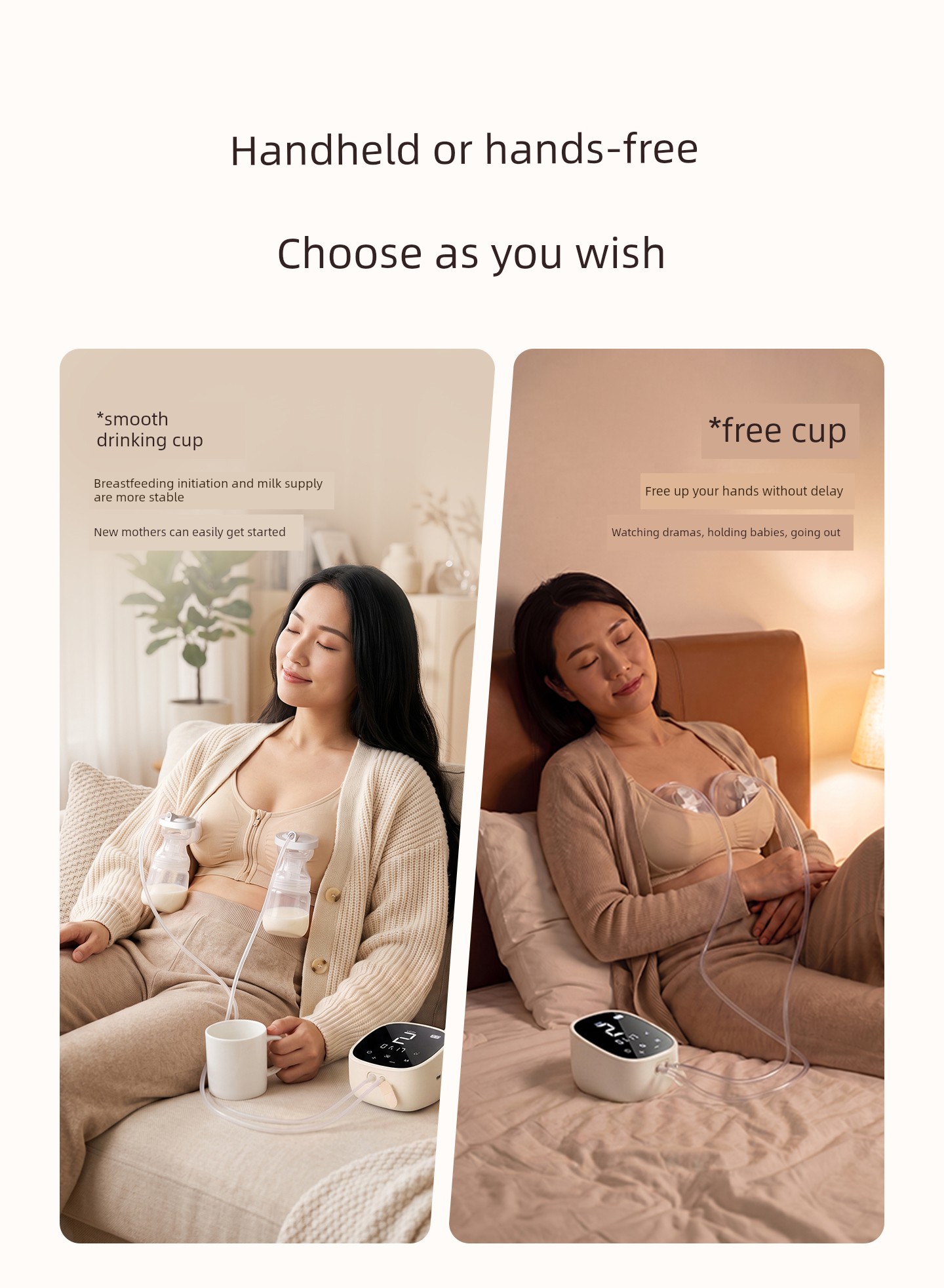 Lubebi Double-Sided Electric Breast Pump, Massage Breast Pump, Fully Automatic Hands-Free Breast Pump, Quiet Breast Pump — 2