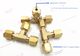 Brass tee connector 1/8-inch 3mm copper tube sleeve connector Replaces Agilent chromatographic connector