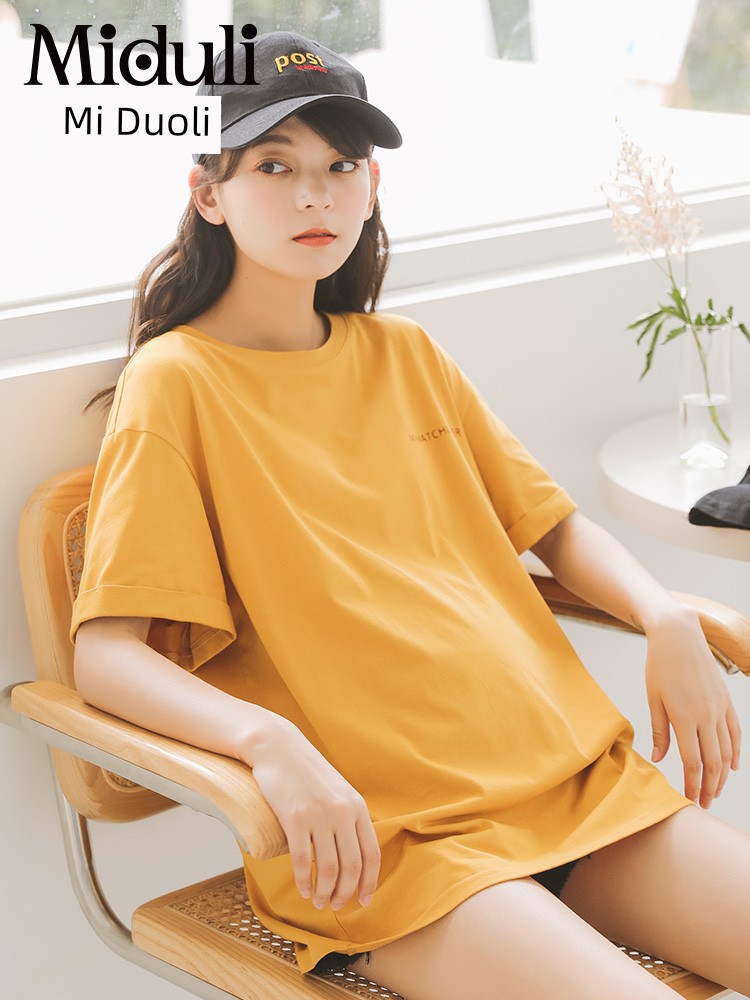 Pure Cotton Plus Size Summer Half Sleeve Bottoming Shirt Maternity