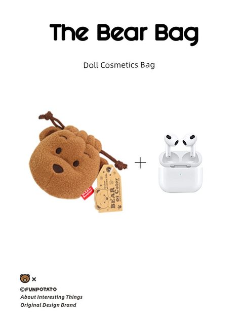 Hong Kong BearOfColor Colorful Bear Storage Bag Headphones Bag AIRPORT Birthday Friends Qixi Gift Boc
