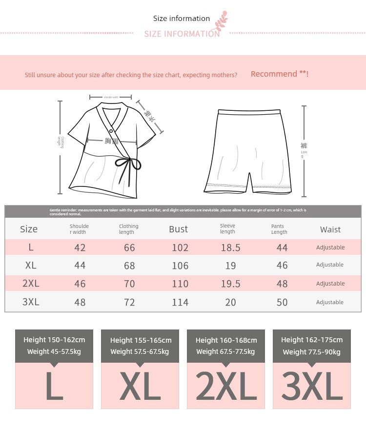Modal Maternity Pajamas with Chest Pads for Women, Summer Thin Short-Sleeve Nursing Sleepwear for Postpartum Women, Summer Maternity Loungewear — 8