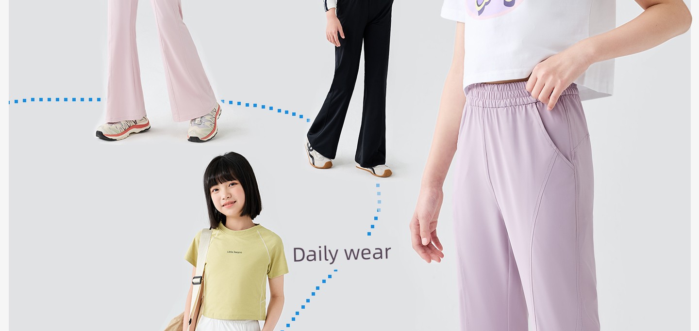 Catman Children's Cooling Sun-Protection Pants, Flared Pants for Older Girls, Lightweight Breathable Summer Long Pants, Slightly Flared Trousers — 21
