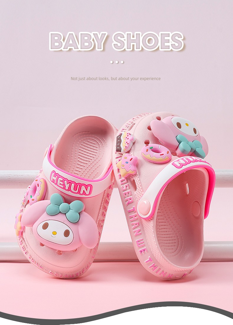 Melody Girls' Clogs Children's Slippers Summer New Model Kids' Summer Non-Slip Girls' Indoor Princess Style — 1