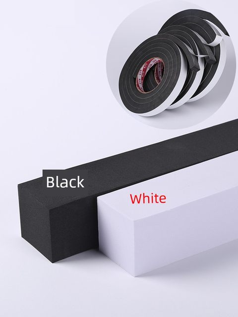 Black foam rubber strip sponge door and window seal shock absorbing pad cushion anti-collision mechanical equipment sound insulation self-adhesive gasket