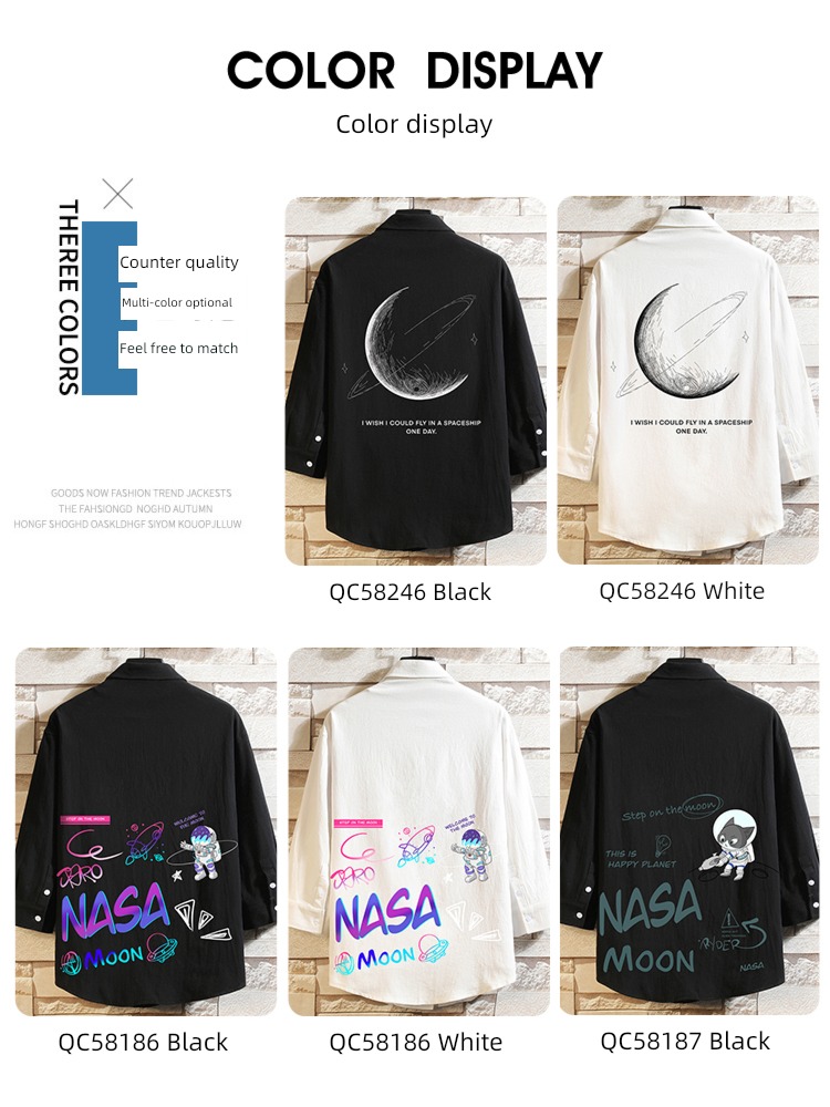 Lapel clothes Button decorate teenagers Short sleeve shirt